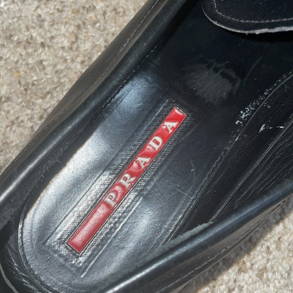Prada Black Leather Slip-On Loafers - Picture 7 of 7